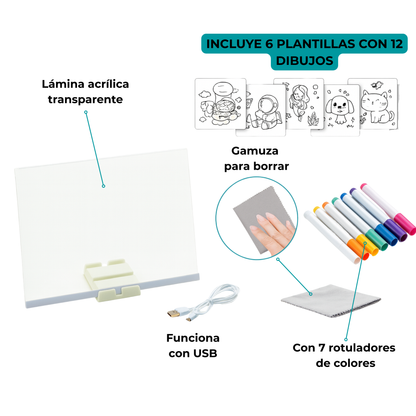 GlowBoard™ - Pizarra Mágica LED